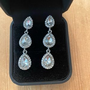 Dazzling Teardrop Costume Earrings